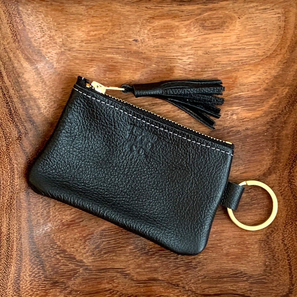 Amazon.com: Genuine Leather Squeeze Coin Pouch with Key Chain by Marshal :  Clothing, Shoes & Jewelry