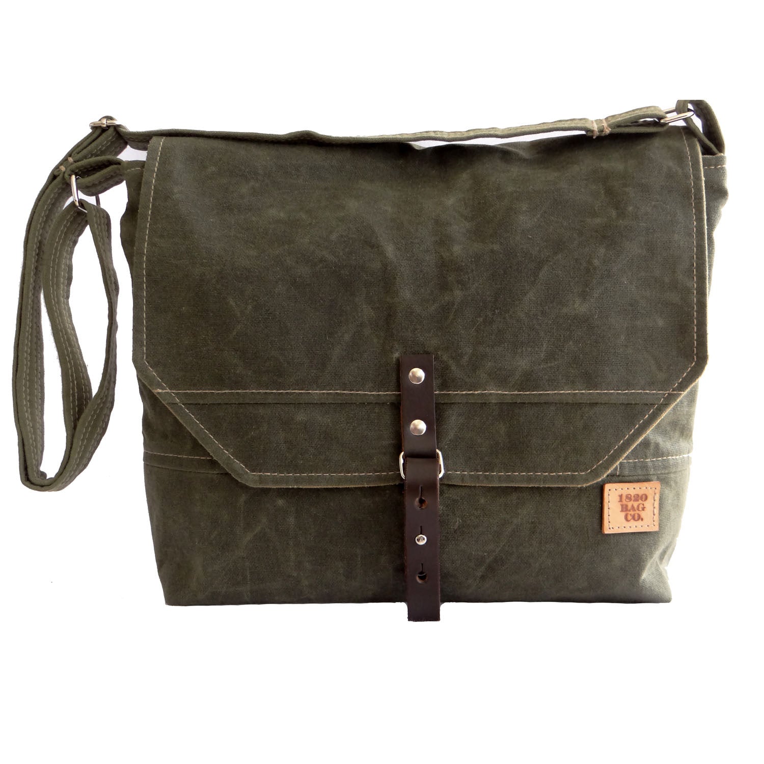 Englewood Waxed Canvas Mens Field Bag - 1820 Bag Co.