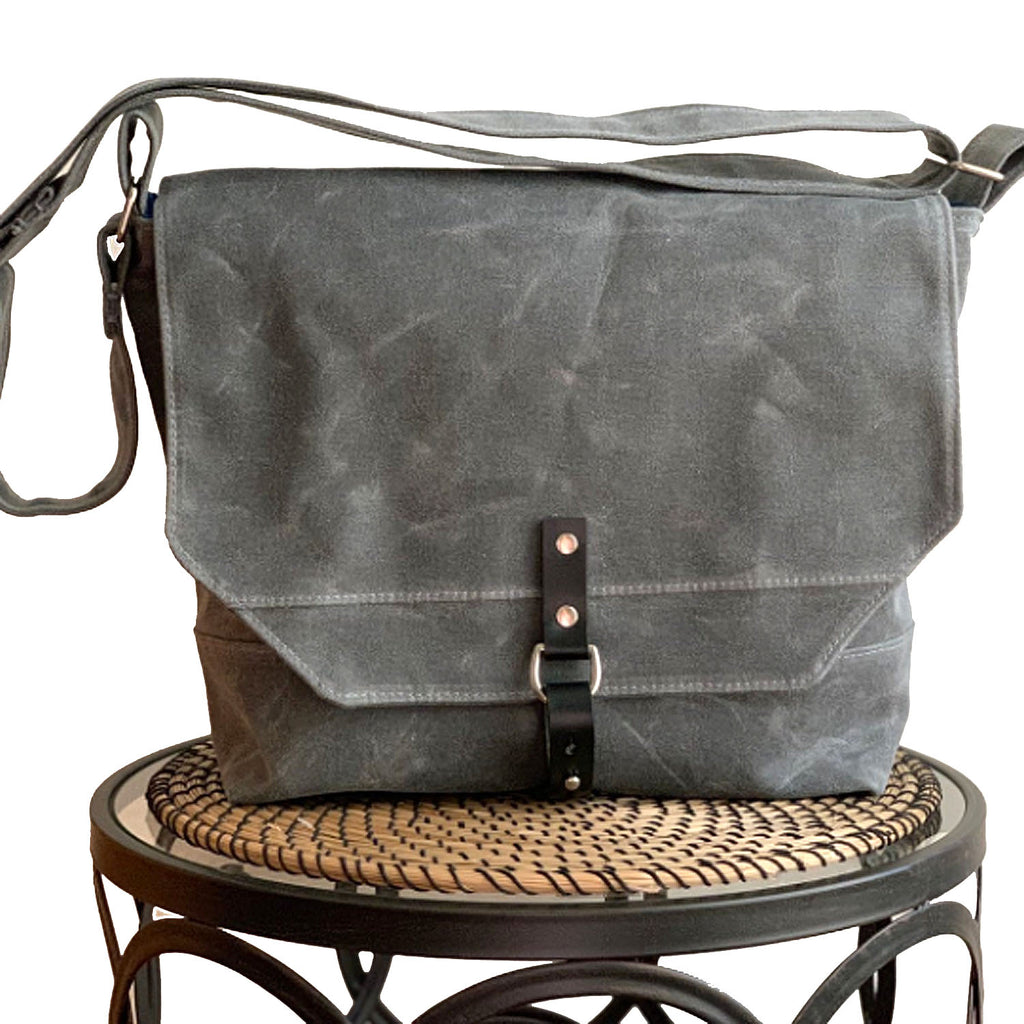 Sanford Waxed Canvas Messenger Bag, Laptop Bag - 1820 Bag Co.