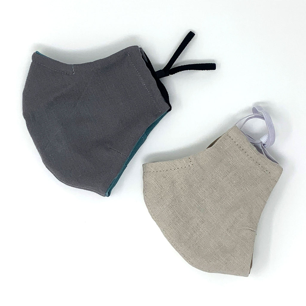 Fitted Contour Face Mask with Nose Wire, Filter Pocket and Adjustable Ear Loops
