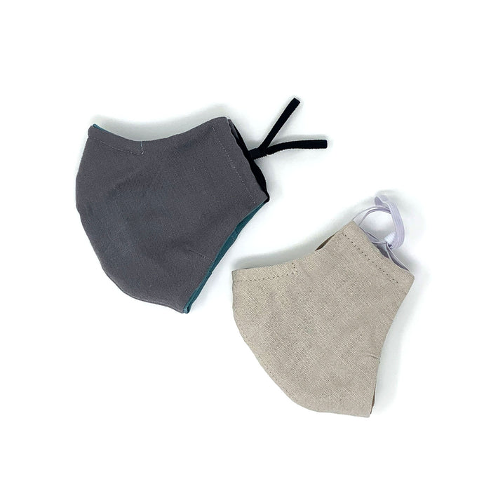 Fitted Contour Face Mask with Nose Wire, Filter Pocket and Adjustable Ear Loops