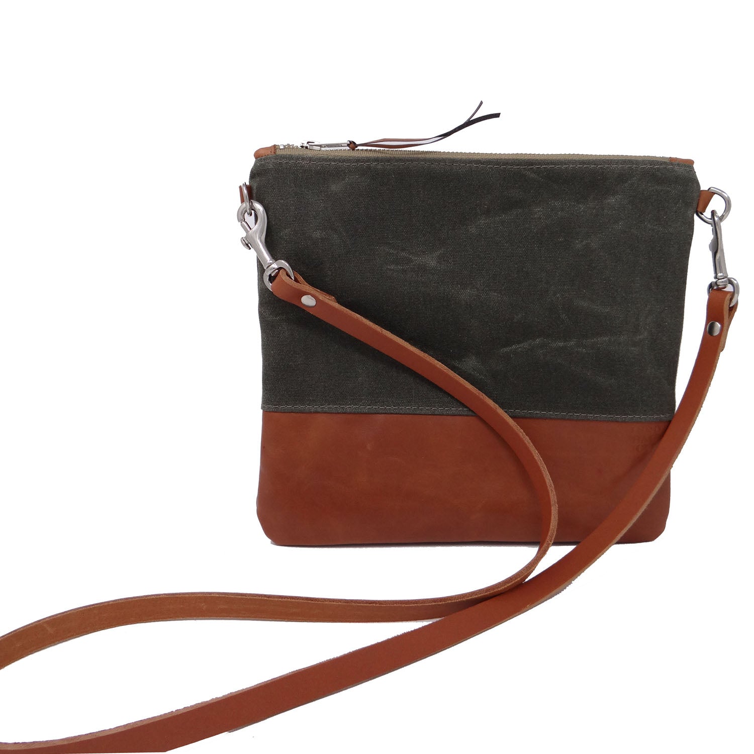 Sanibel Waxed Canvas &amp; Leather Crossbody - 1820 Bag Co.