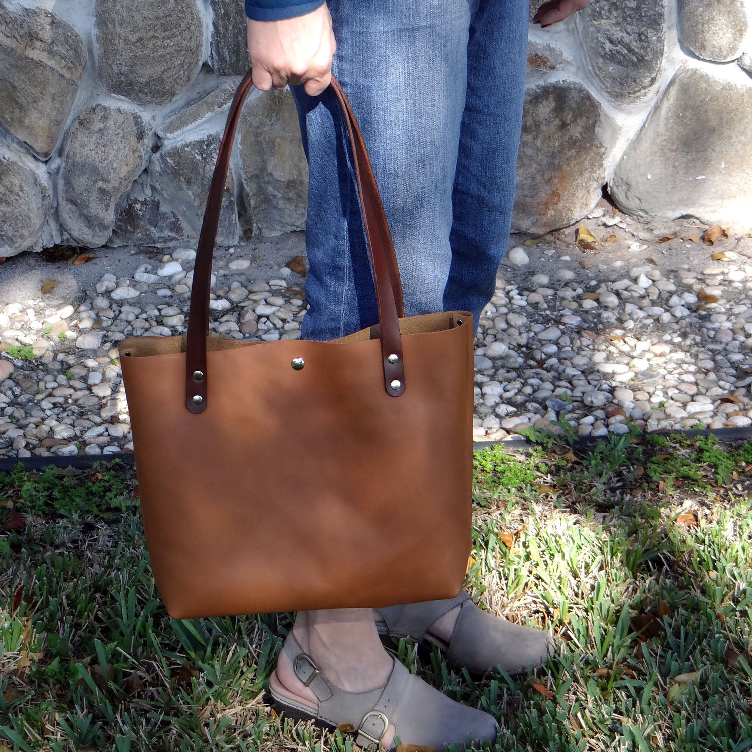 Sarasota Leather Tote - 1820 Bag Co.