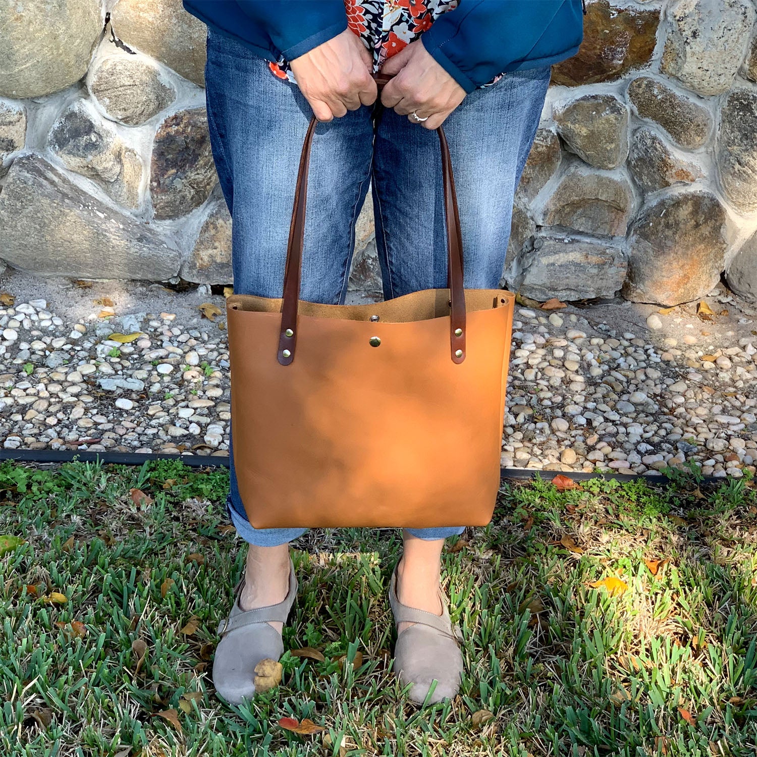 Sarasota Leather Tote - 1820 Bag Co.