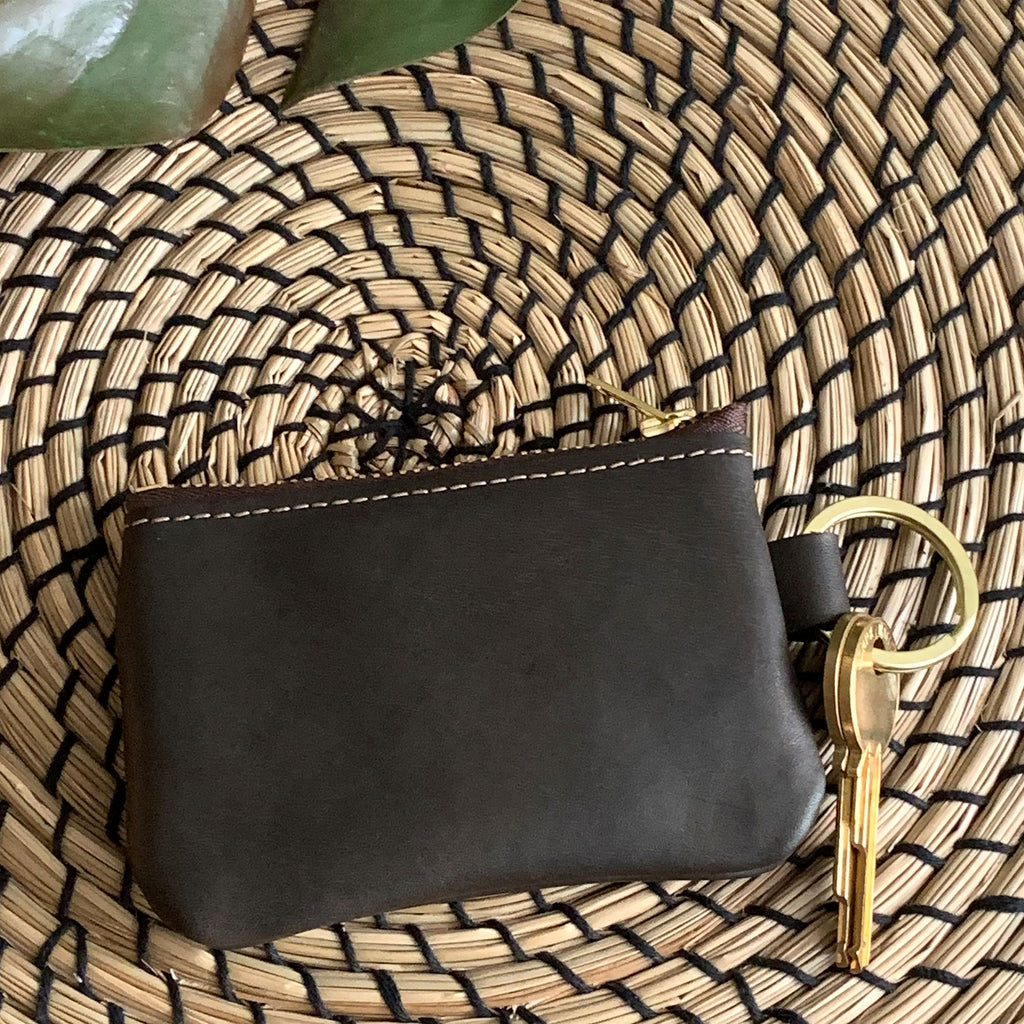 leather keychain wallet